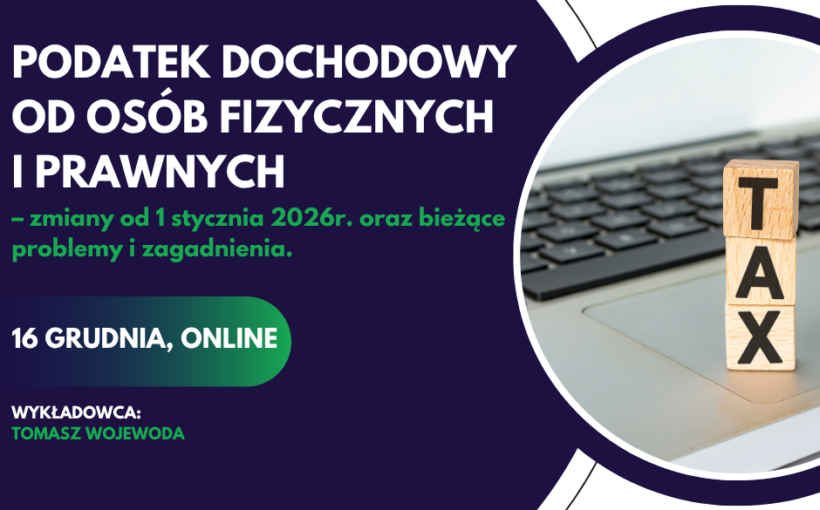 Serdecznie zapraszamy do udziału w szkoleniu online już 16 grudnia 2025r.