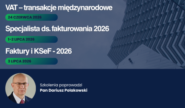 Serdecznie zapraszamy na szkolenia online z Panem Dariuszem Polakowskim
