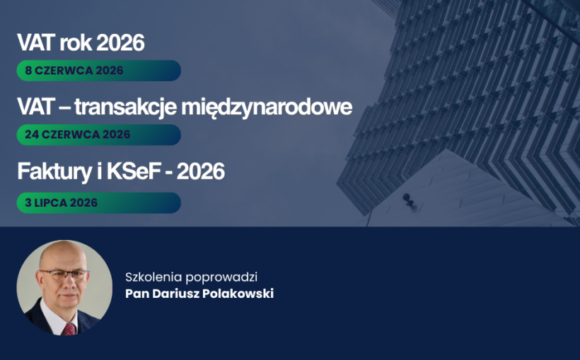 Serdecznie zapraszamy na szkolenia online z Panem Dariuszem Polakowskim