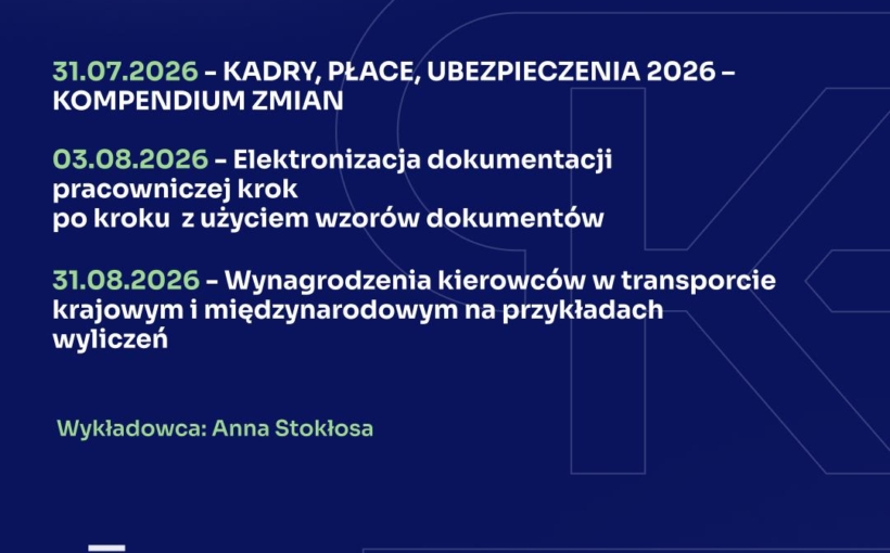 ☀️ Wakacyjne szkolenia z Panią Anną Stokłosą ☀️