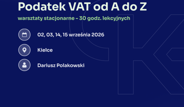 Serdecznie zapraszamy do udziału w 4-dniowym szkoleniu stacjonarnym.