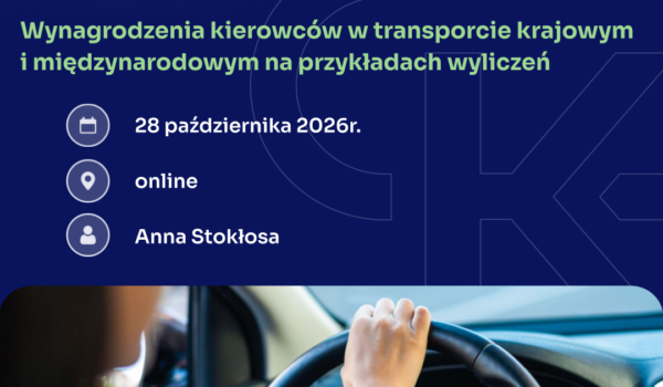 Celem szkolenia jest dostarczenie uczestnikom wiedzy w zakresie wynagrodzeń kierowców w tym przekazanie praktycznych wyjaśnień i wyliczeń oraz weryfikacje prawidłowości naliczania wynagrodzeń.